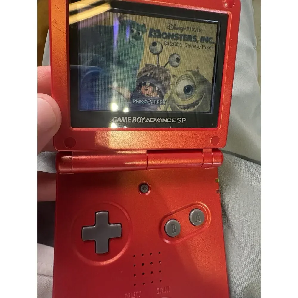 Nintendo Game Boy Advance SP Charger Included - Flame Red (Includes 4 Games!!)